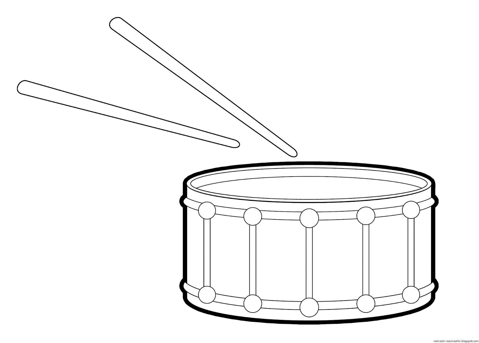 Картинка раскраска барабан
