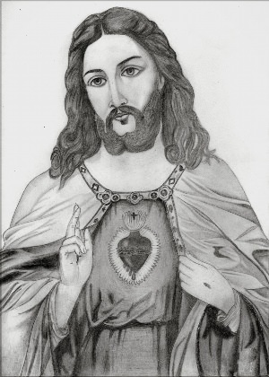 Иисус христос рисунок карандашом