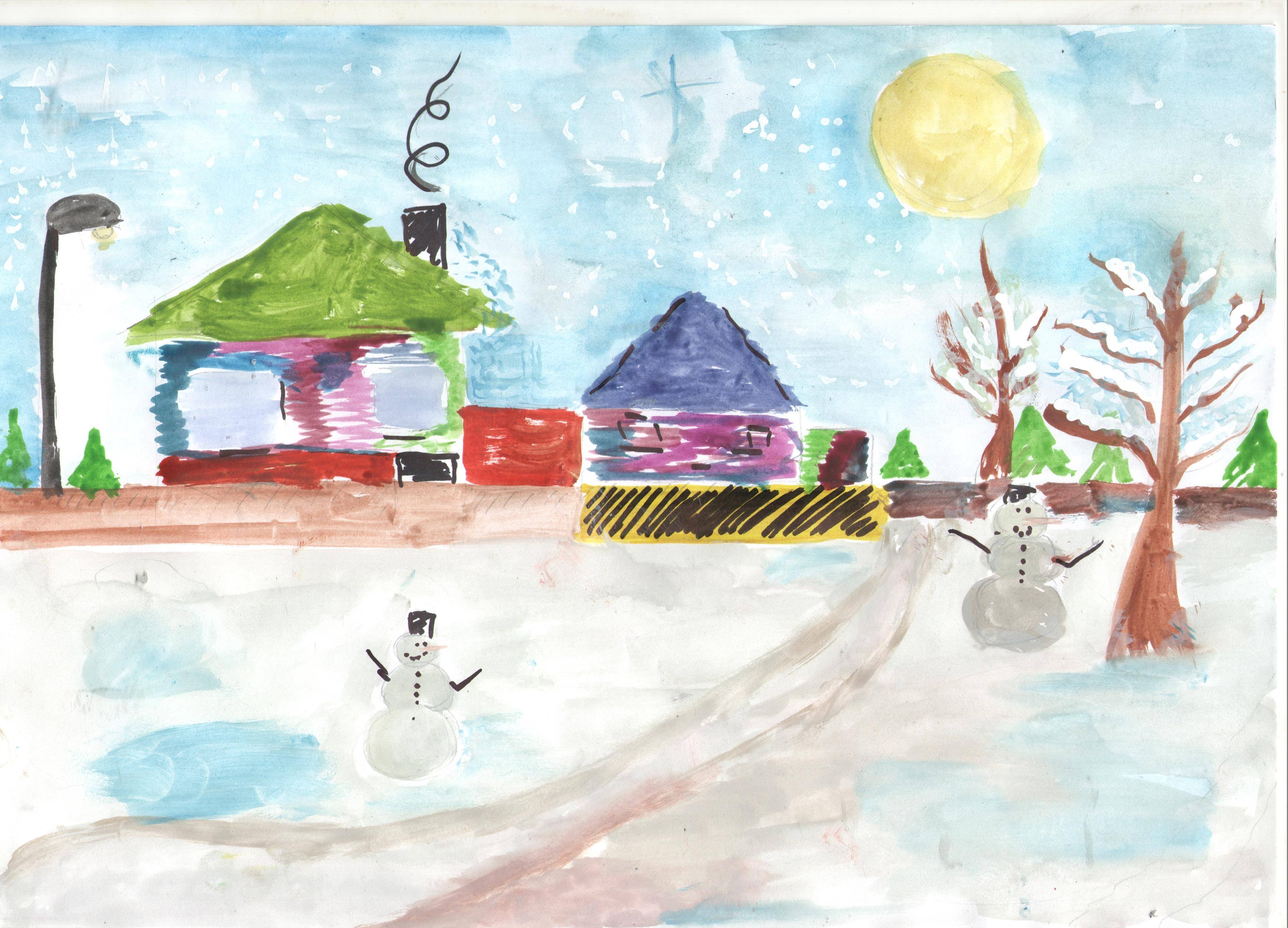 Рисунок 1 снега. Конкурс детских рисунков на тему " первый снег". Рисунок первый снег на конкурс. Детские рисунки на тему первый снег. Первый снег рисунки детей.