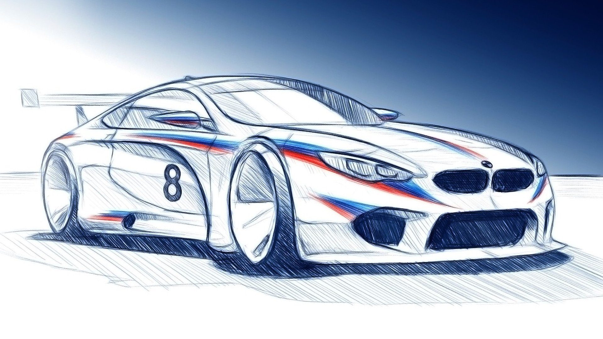 Bmw m8 рисунок