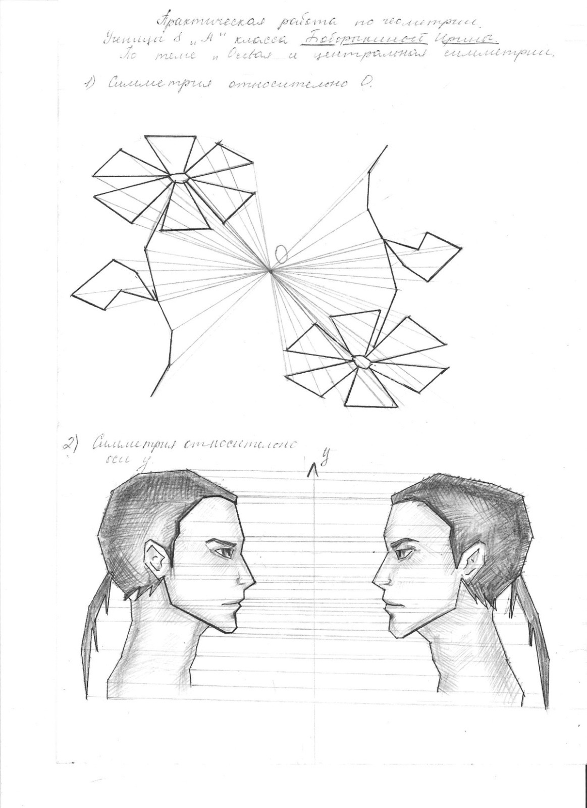 Осевая и центральная симметрия рисунки по геометрии
