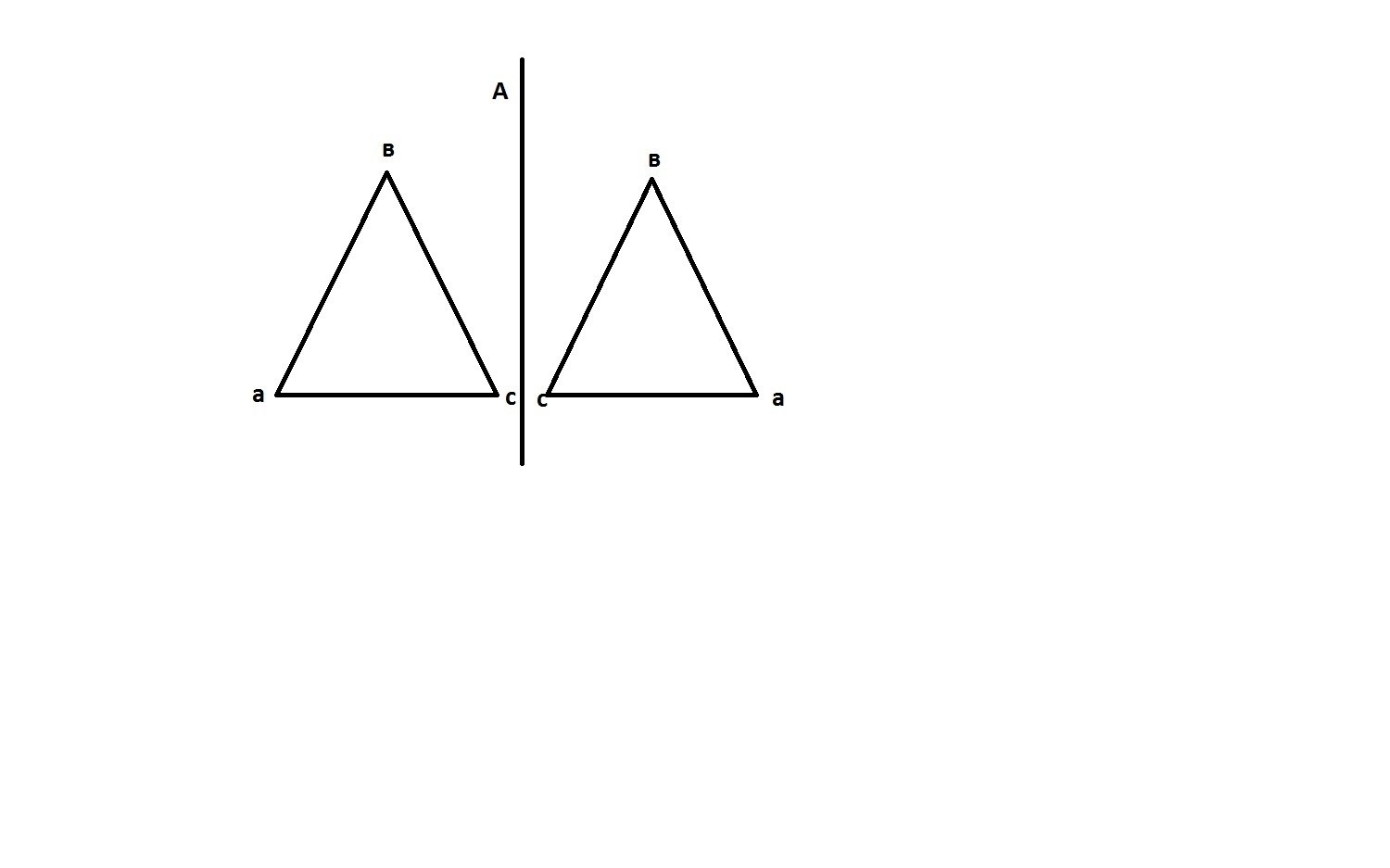 Симметрия треугольника. Симметричный треугольник. Осевая симметрия треугольника. Стметричные треугольник.