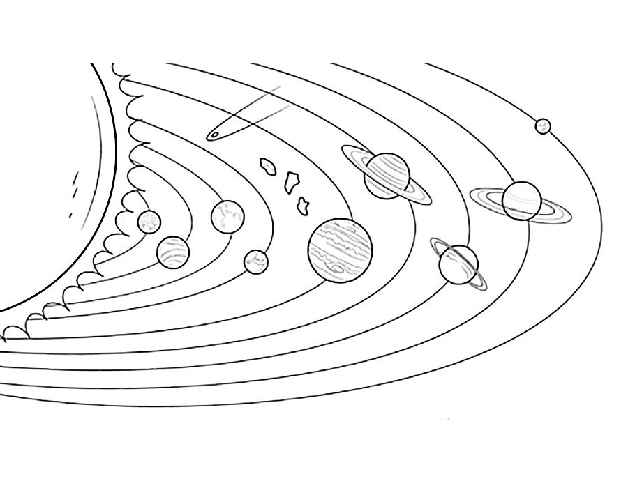 Рисунки солнечной системы для срисовки