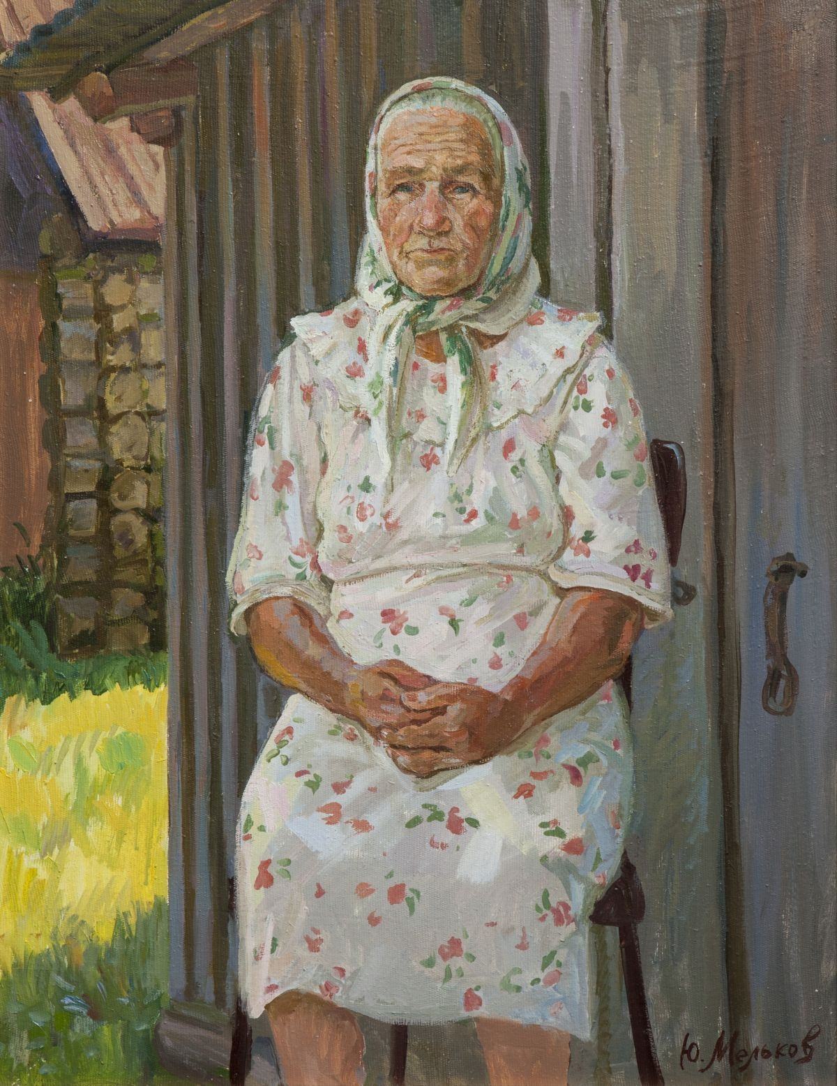 Привез жену деревня. Картины матушки Татьяны Юшмановой. Картины Татьяны Юшмановой бабушки. Портрет пожилой женщины.