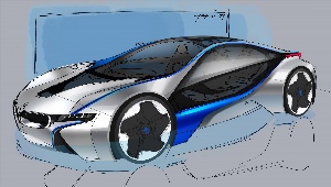 Рисунок на тему автомобиль будущего