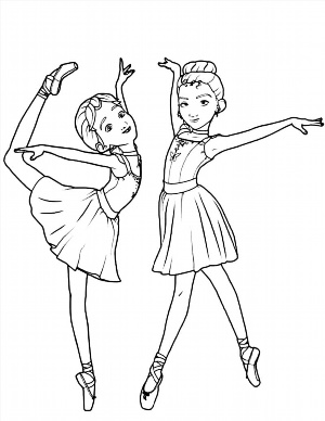 Раскраска Танцующие дети