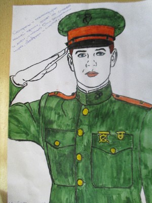 Легкие рисунки солдата