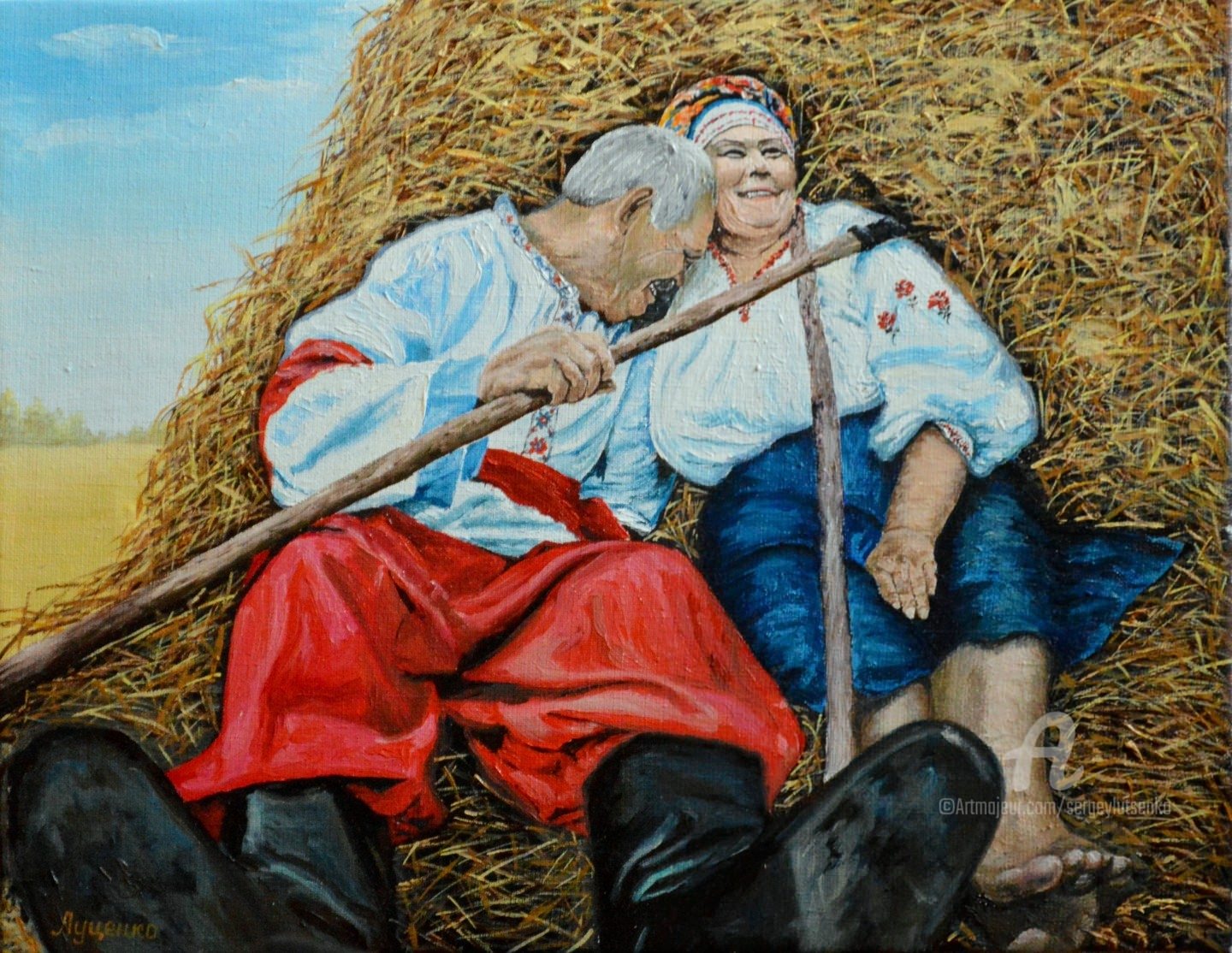 Сено старичок песня. Сенокос живопись в деревне. Пластов художник сенокос жатва. Украинские мотивы в живописи.