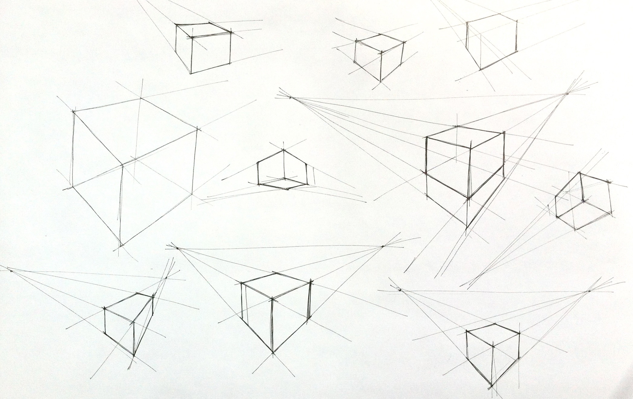 Академический рисунок построение. Геометрические фигуры в перспективе. Наброски геометрических фигур. Рисование Куба в перспективе. Куб в перспективе.