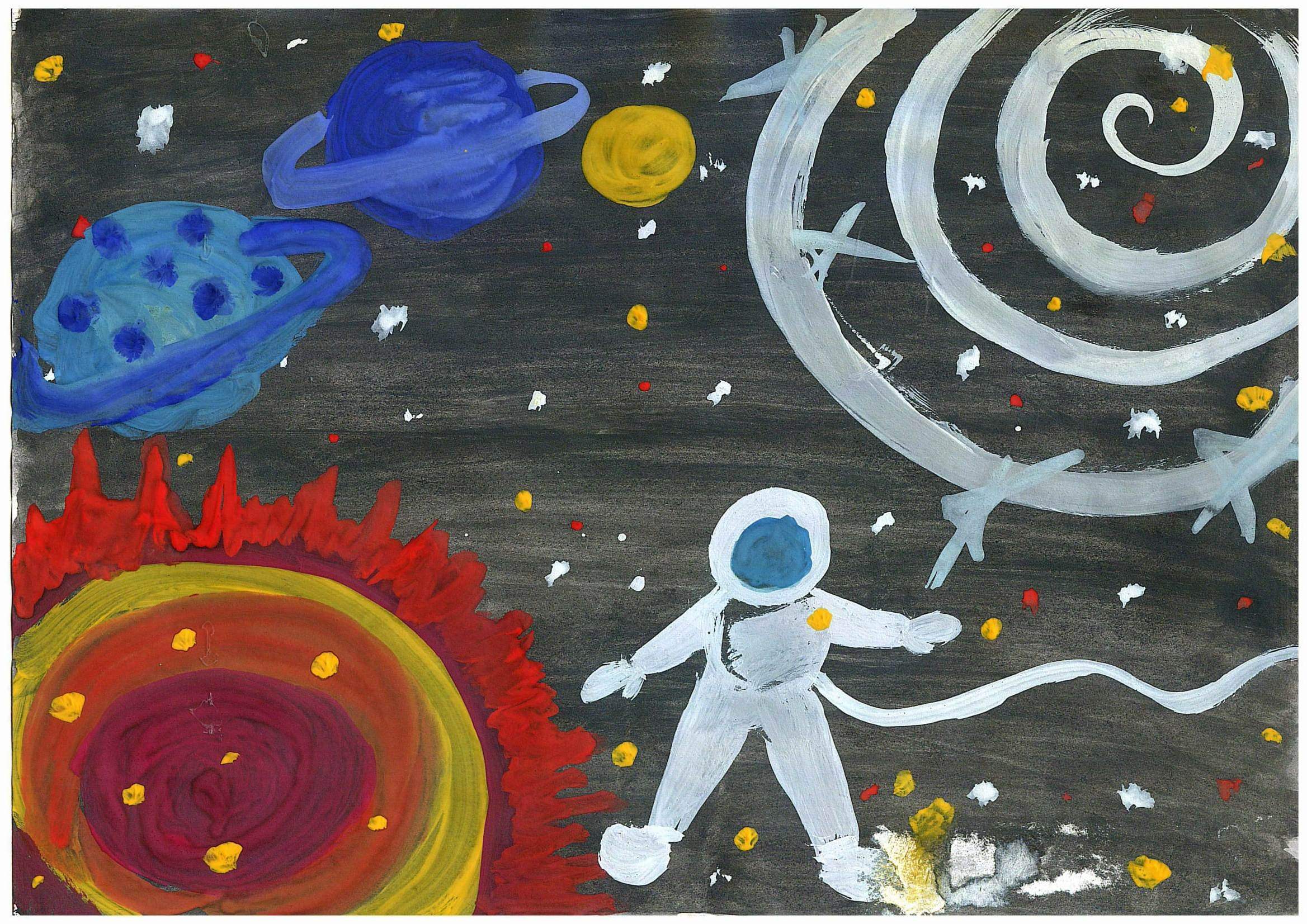 Рисуем космос с детьми 5 6
