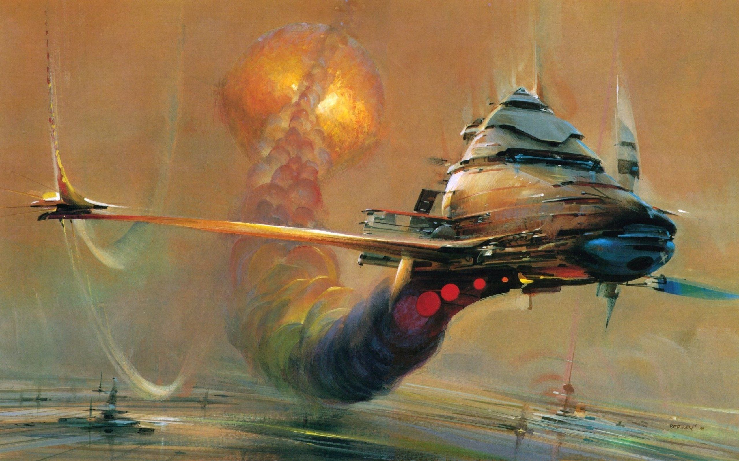 Современные жанры фантастики. Картины John Berkey. Джон Берки John Berkey. John Berkey художник. John Berkey космические иллюстрации.