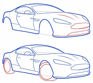 Как нарисовать машину спереди