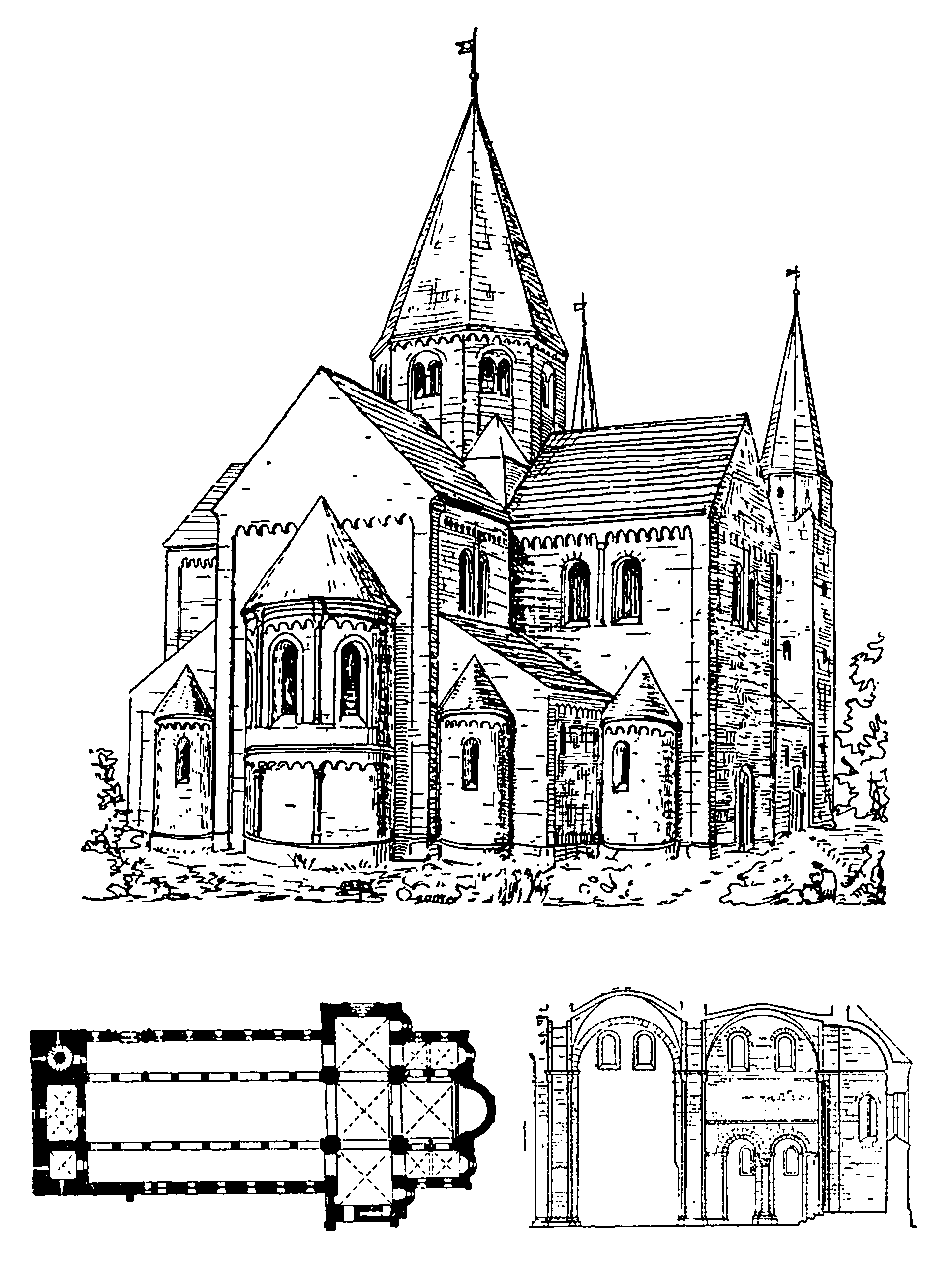 Романская архитектура рисунок