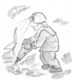 Рисунок на тему шахтерский труд