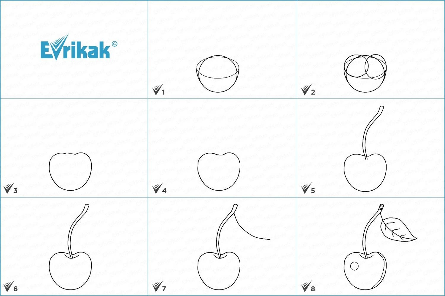 Как легко нарисовать фрукты легко