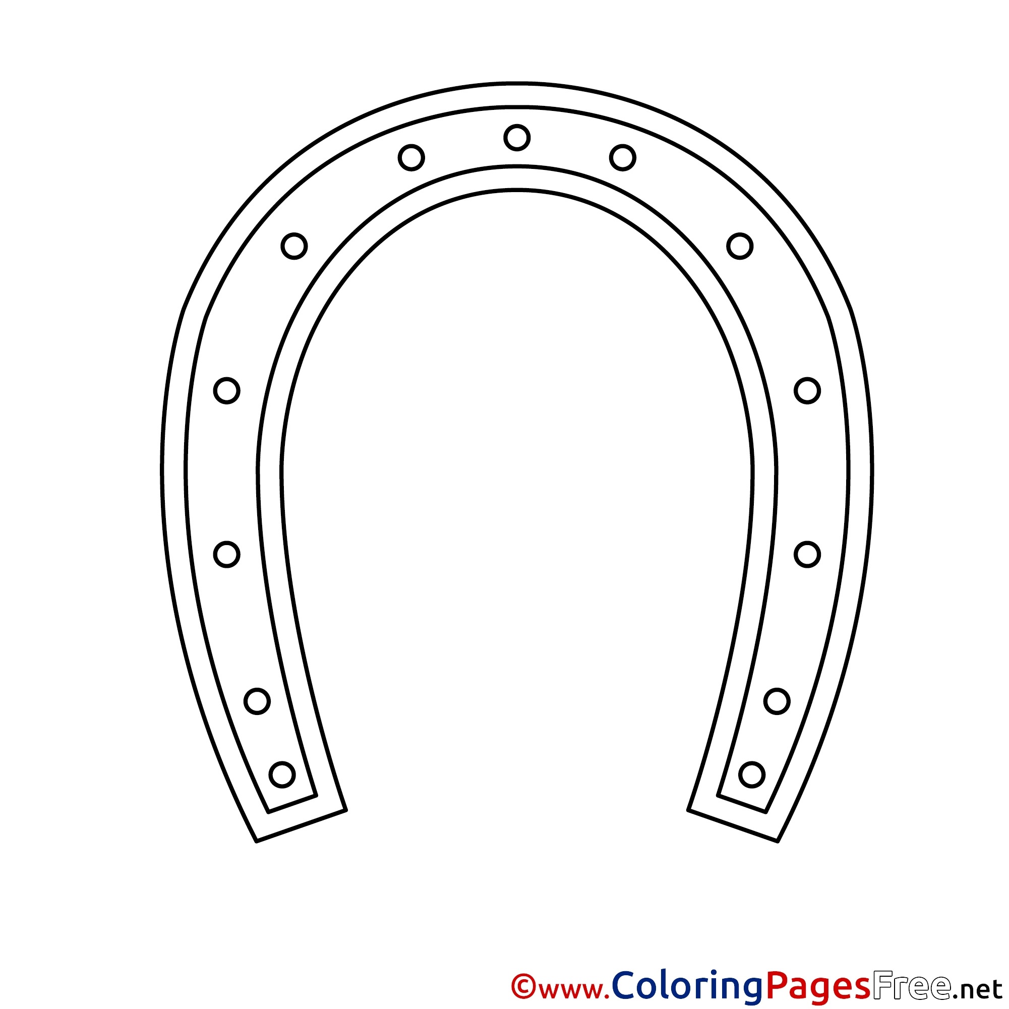 Рисунок подковы распечатать