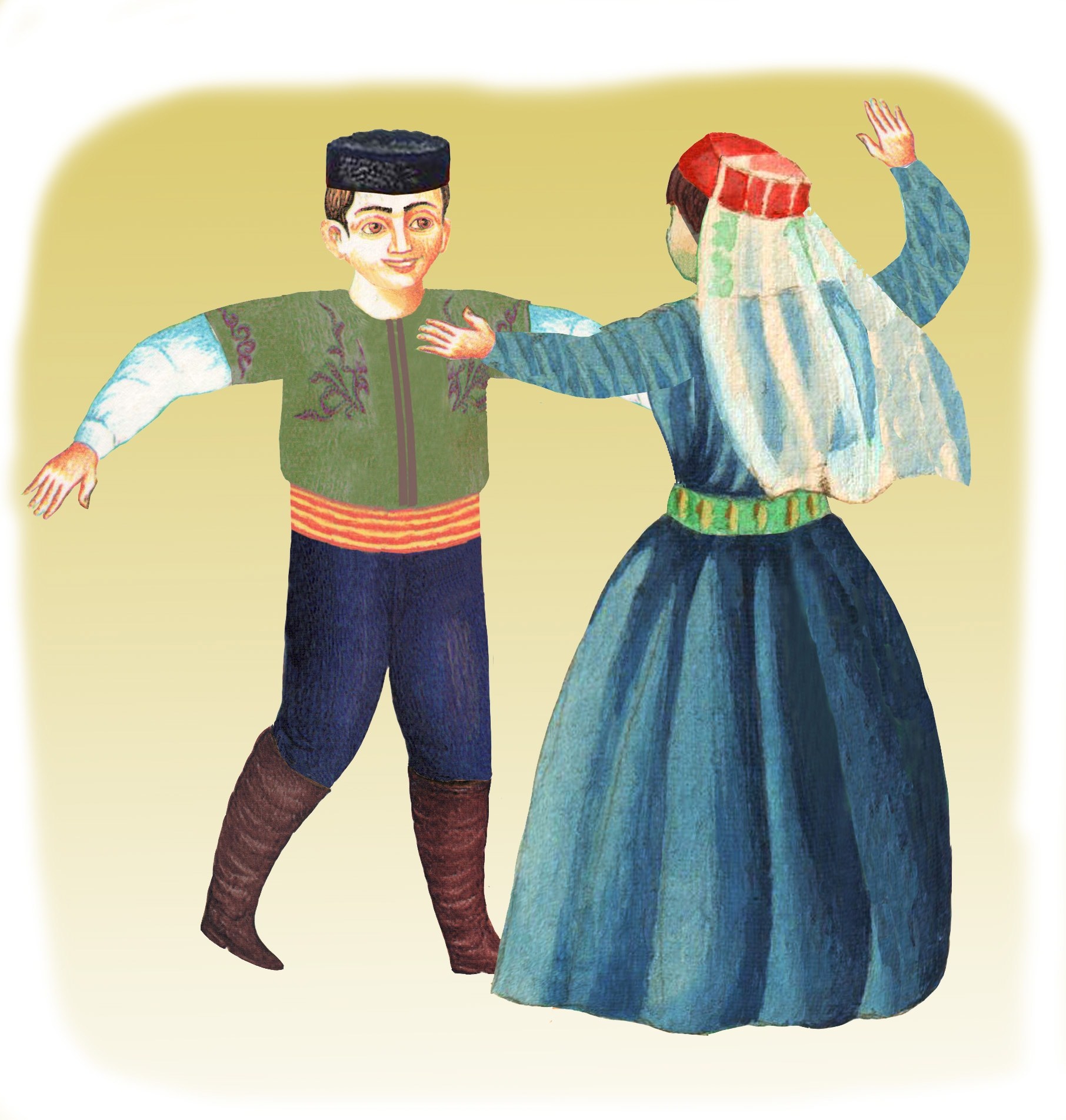 Дети в национальных костюмах крымские татары