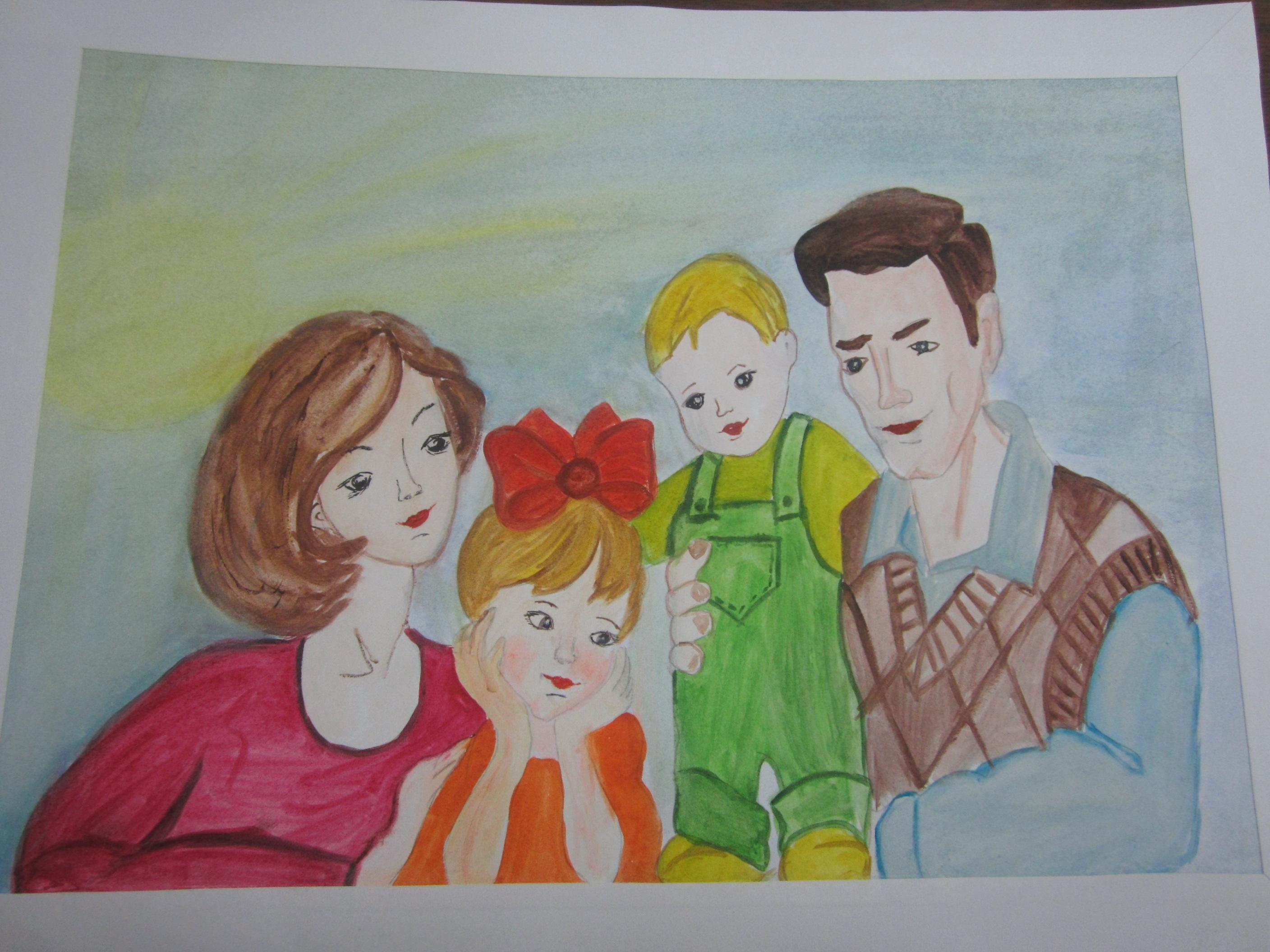 Мама папа я сестра дружная семья. Рисунок на тему семья. Портрет моя семья. Рисунок моя семья. Моя семья рисунок детский.