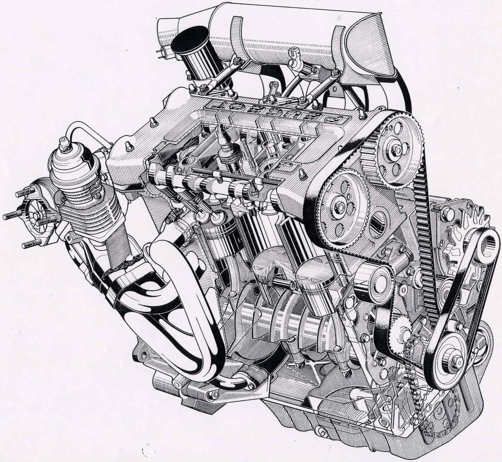 Рисунок в разрезе. Peugeot 205 t16 Group b Cutaway. Peugeot 304 engine. Двигатель машины в разрезе. Двигатель арт.