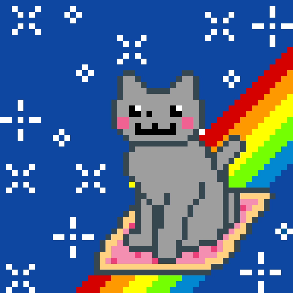 Как нарисовать cat nyan