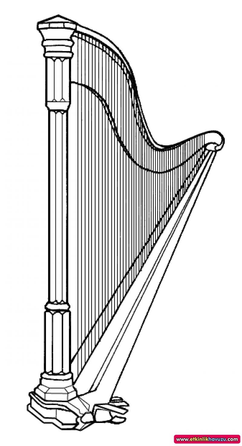 Арфа нарисовать ребенку