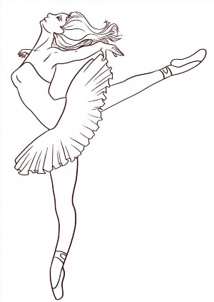 Разукрашка балерина