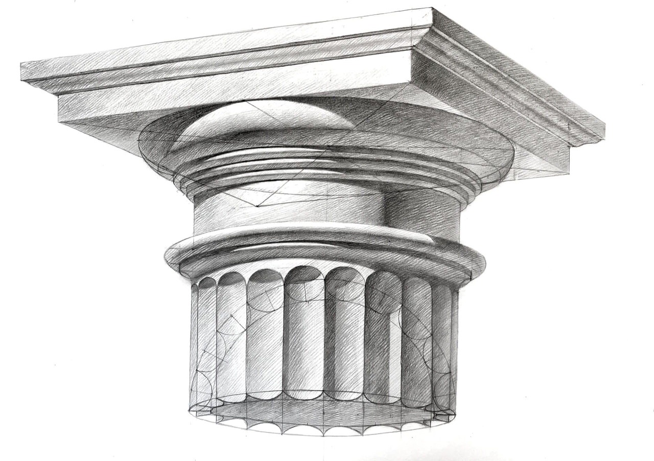 Коринфская капитель рисунок