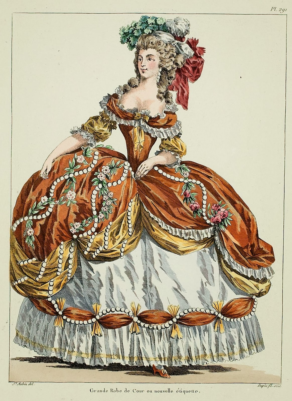 Костюм рококо Франция 18 века