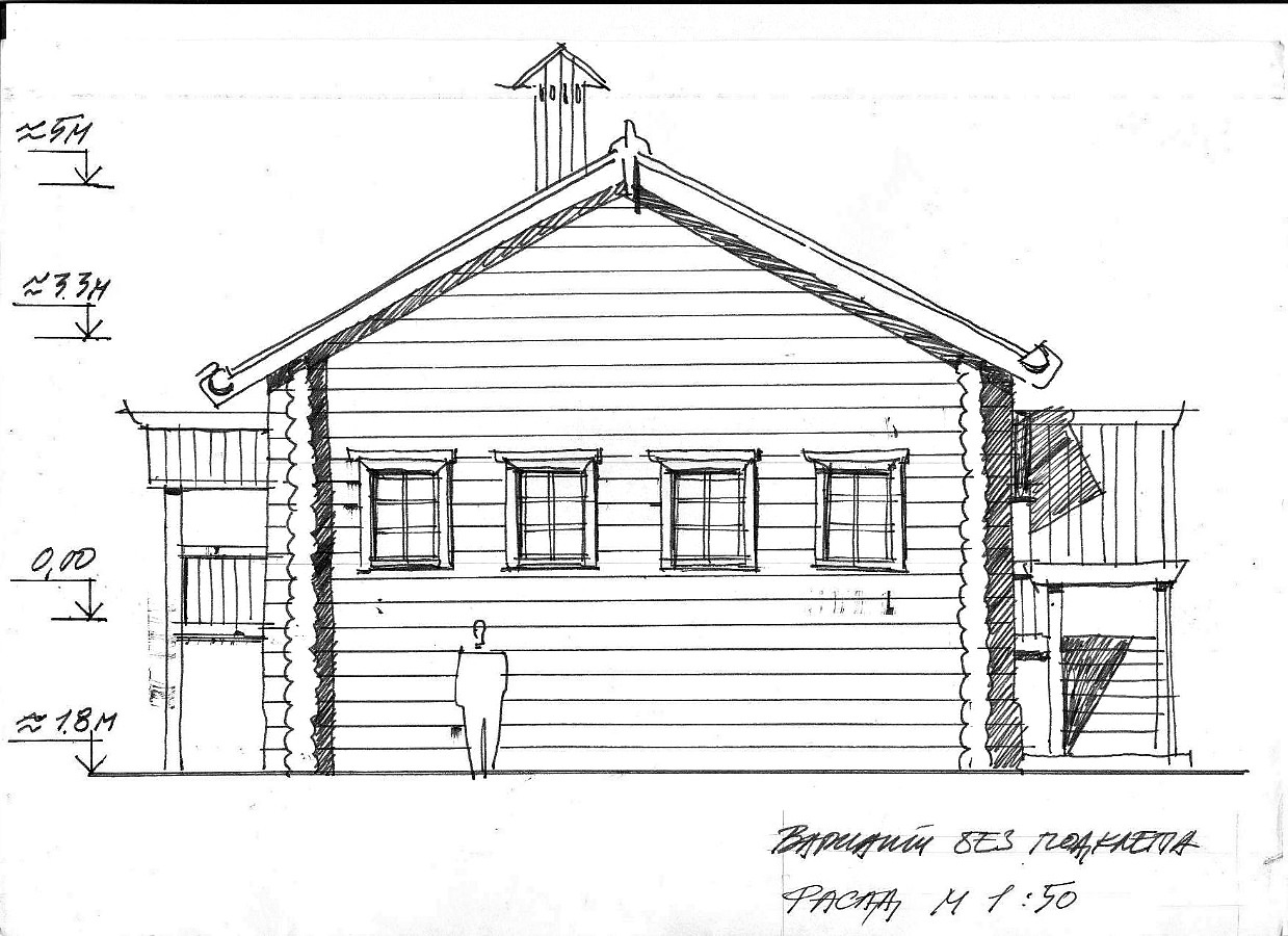 Русская изба пятистенка чертежи