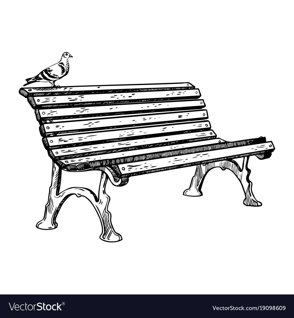 рисунок на скамейке своими руками