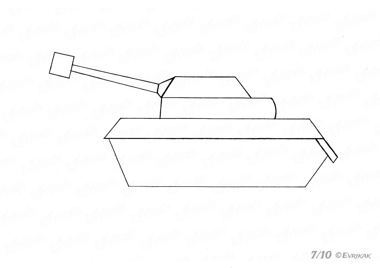 Нарисовать танк шаблон