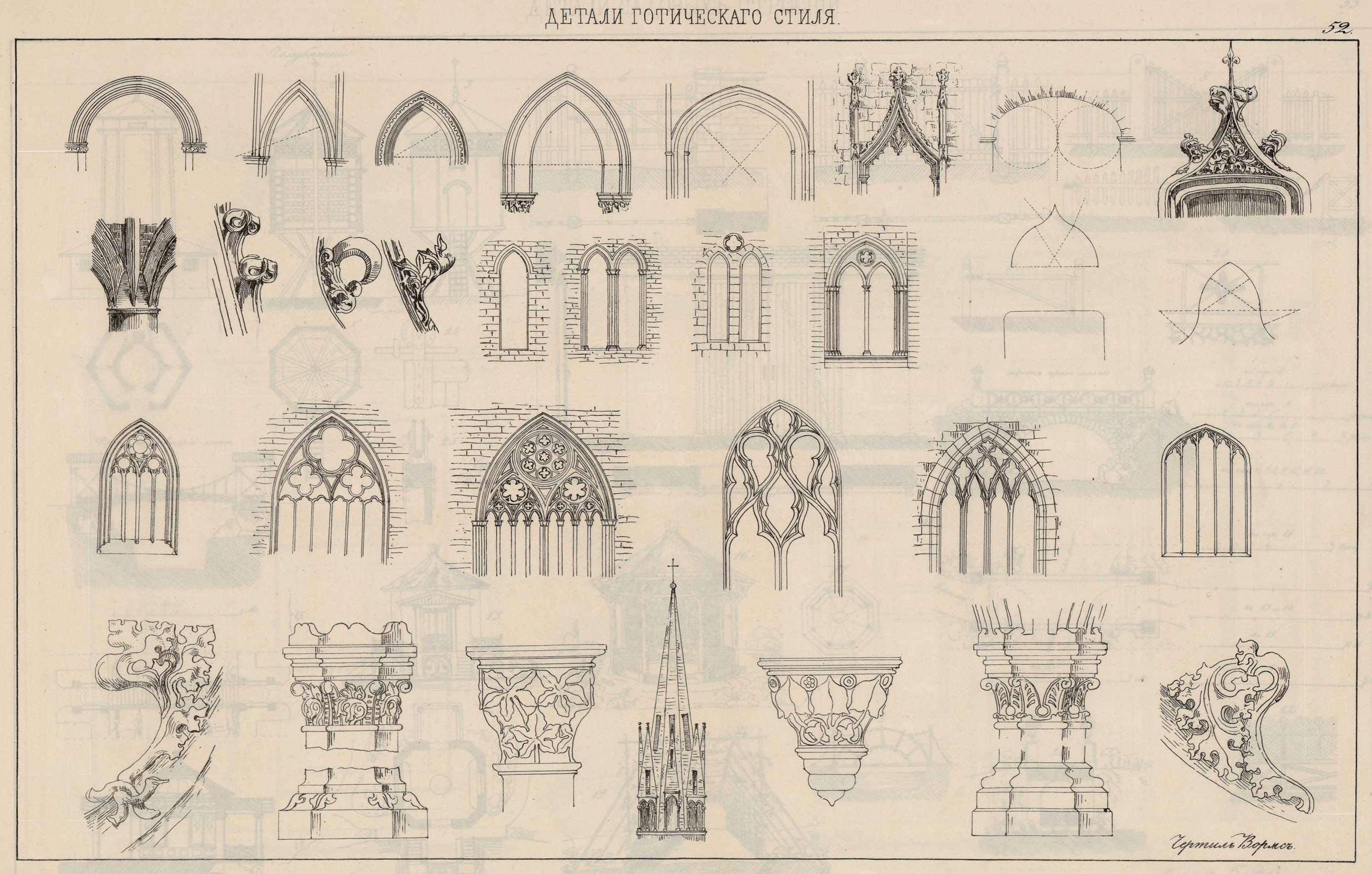 Готическая архитектура чертежи