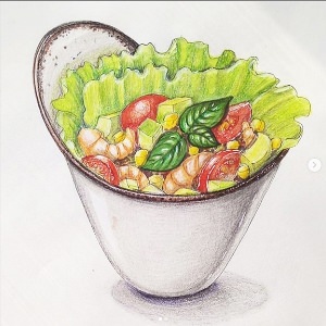 Как нарисовать фруктовый салат карандашом