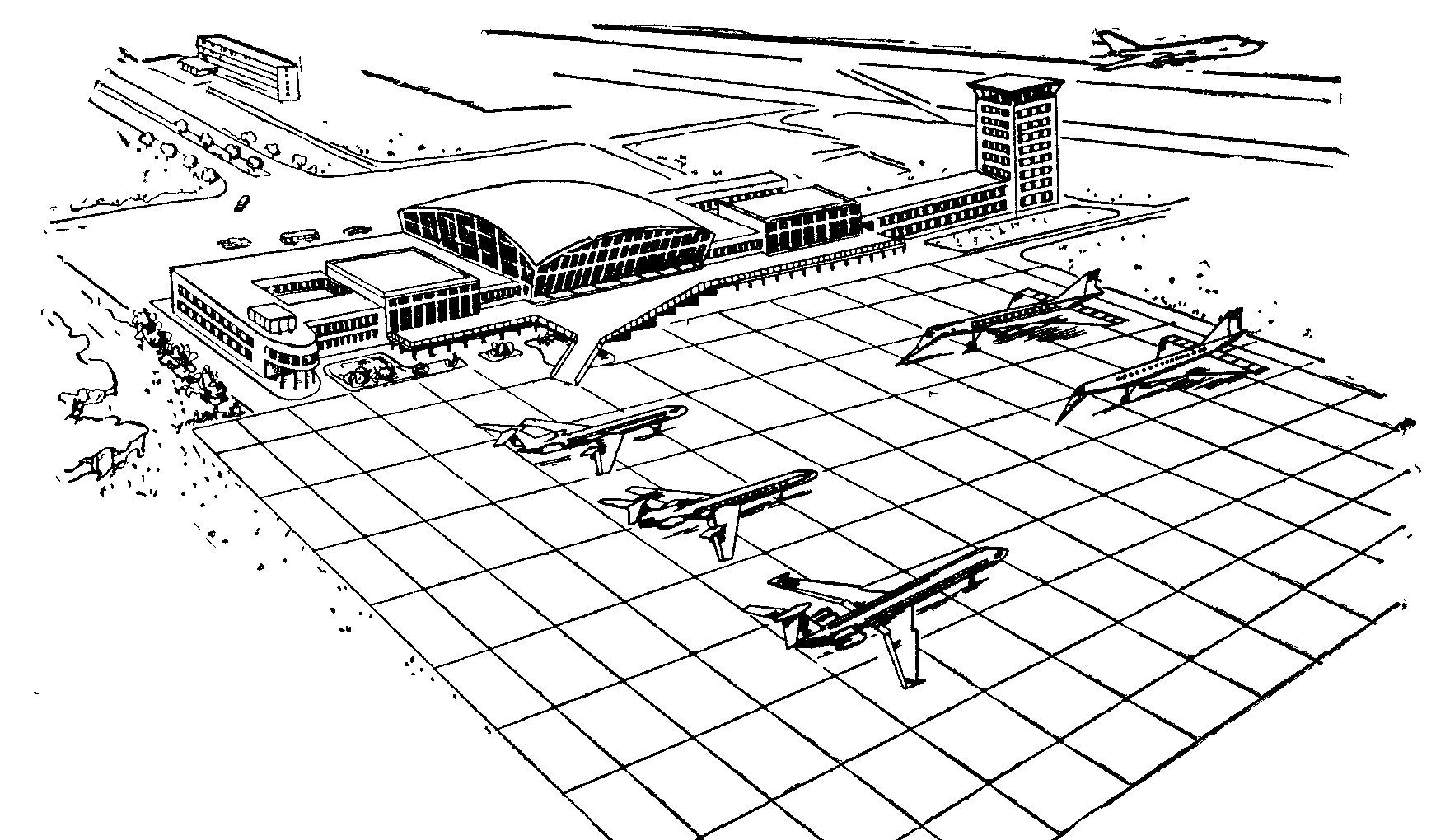 аэропорт рисунок