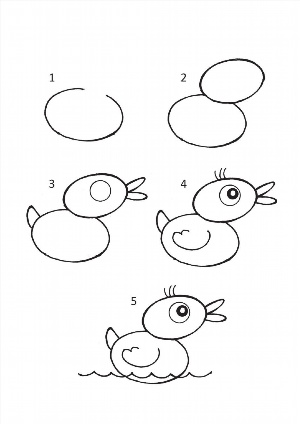 Простые пошаговые рисунки для детей