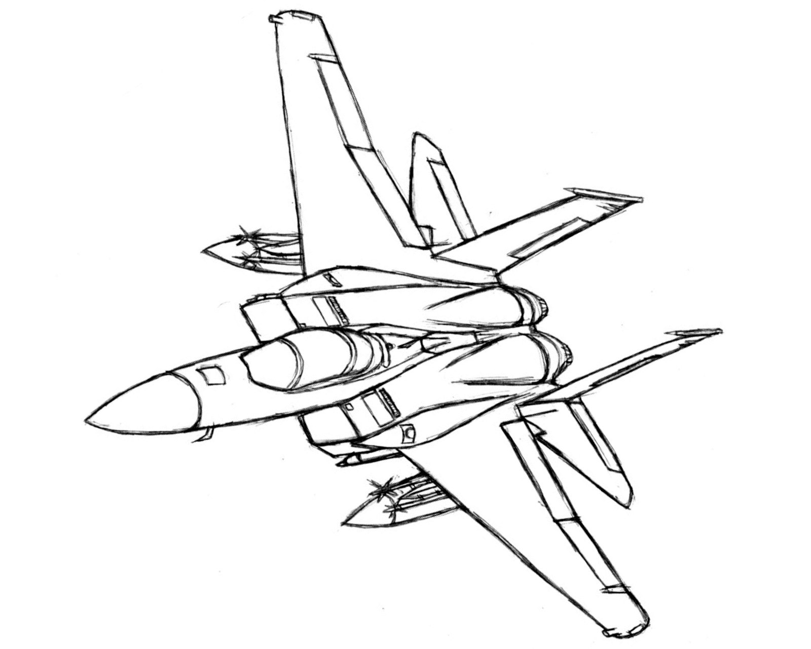 Рисунок боевого самолета