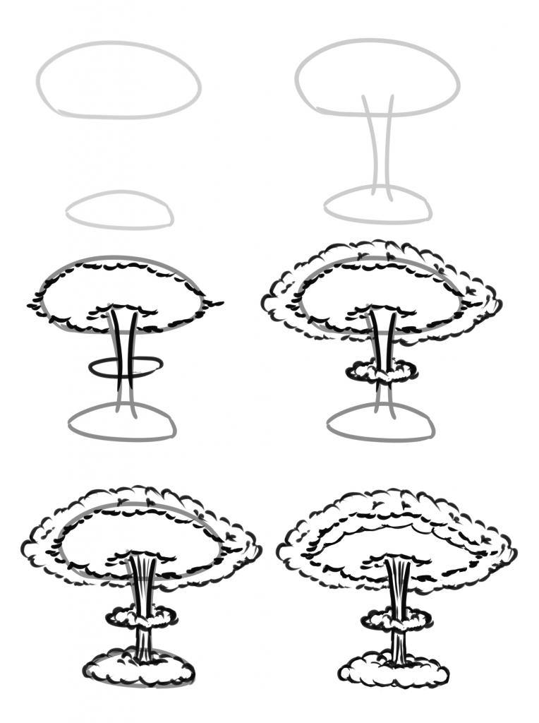 Как нарисовать маленький взрыв