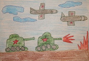 Рисунки на военную тему легкие