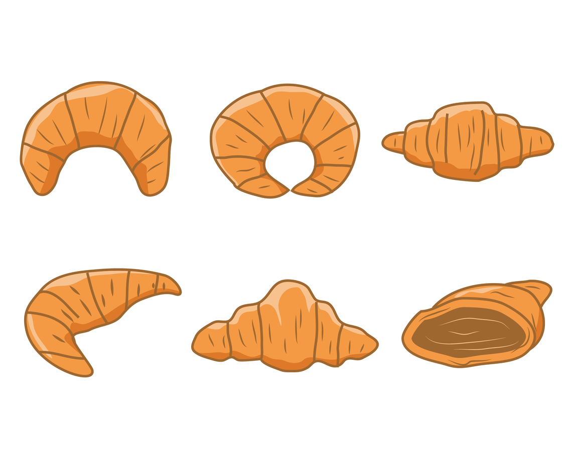 Круассан рисунок простой