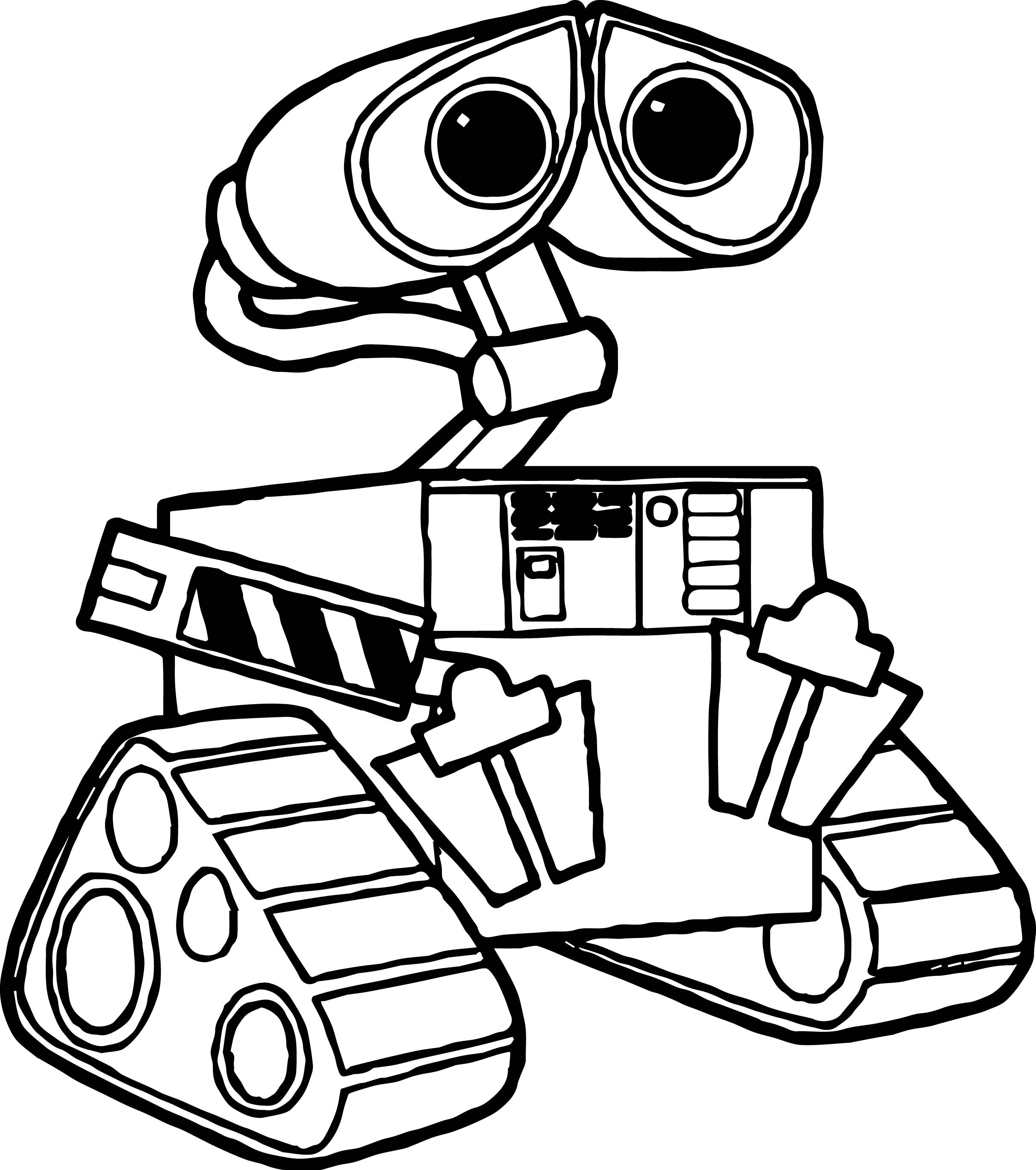 pr t coloring page template wall e