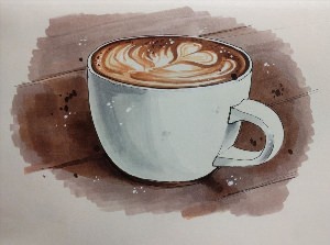 Чашечка кофе рисунок