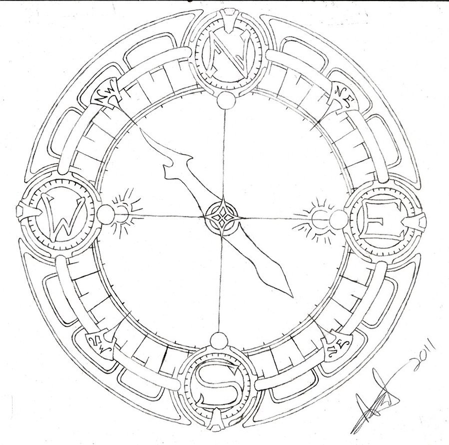 Компас рисунок простой