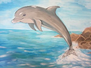 Нарисованный дельфин