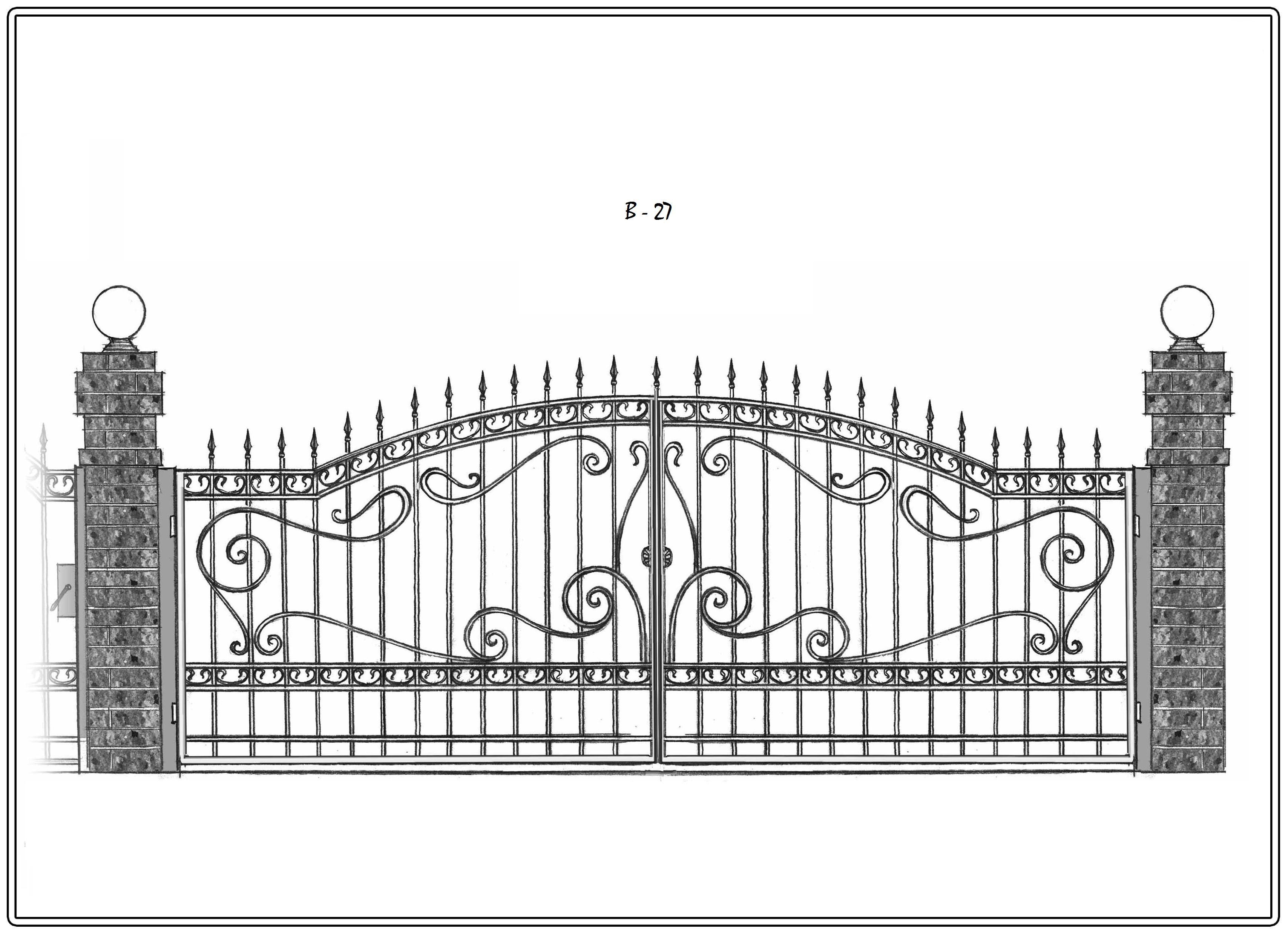 Кованый забор эскизы