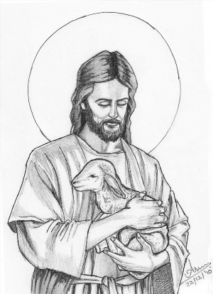 Иисус рисунок для срисовки