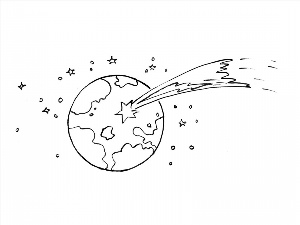 Комета рисунок для детей