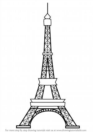 Эйфелева башня рисунок простой