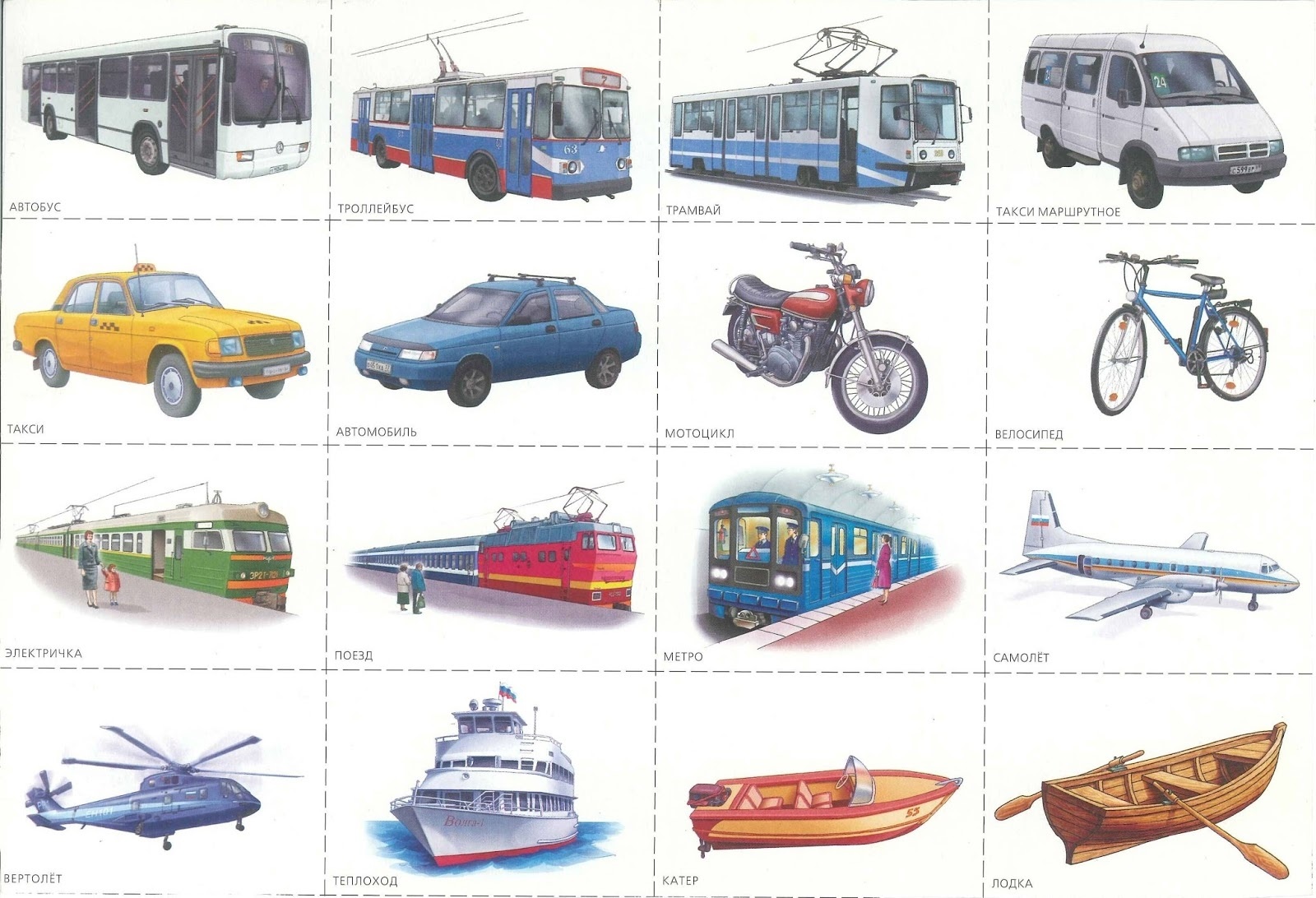 Наземный транспорт картинки для детей с названиями дошкольного возраста
