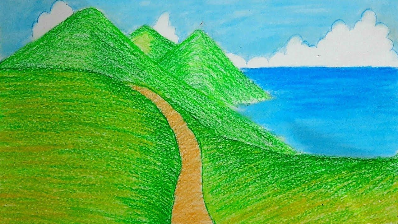 Рис холмы. Холм рисунок. Пейзаж, холм, дети. Рисунки карандашом природа. Пейзаж холмы рисунок.