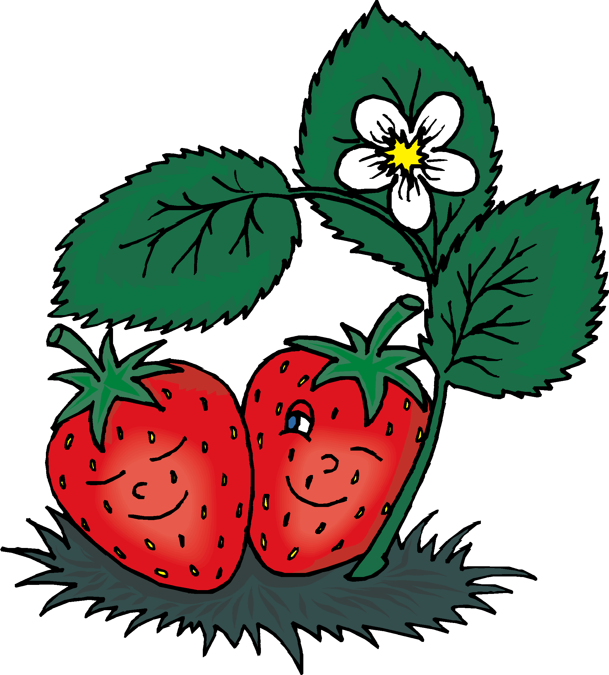 Нарисуем огород там растет два куста ягоды. Ягоды рисунок. Клубника рисунок. Земляника мультяшная. Земляника рисунок.